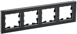 Рамка 4 -местная РУ-4-1-БрЧ металл черный IEK серии BRITE BR-M42-M-K02  фото | Capital Power - инженерные системы