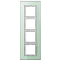 Рамка Jung LS Plus Светло-зеленый 4 поста LSP984GLAS LSP984GLAS  фото | Capital Power - инженерные системы