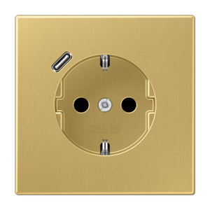 Розетка Jung LS серия Латунь классик SCHUKO® с USB-интерфейсом с 1 USB-портом типа A LS серия Латунь классик ME1520-18CC-L ME1520-18CC-L  фото | Capital Power - инженерные системы