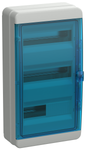 TEKFOR Корпус пластиковый КМПн-36 IP65 синяя прозрачная дверь IEK TF5-KP72-N-36-65-K03-K07  фото | Capital Power - инженерные системы