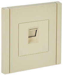 Розетка компьютерная RJ45 кат.5E FP432 ваниль IEK серии FORTE&PIANO FP-K10-1-K10  фото | Capital Power - инженерные системы