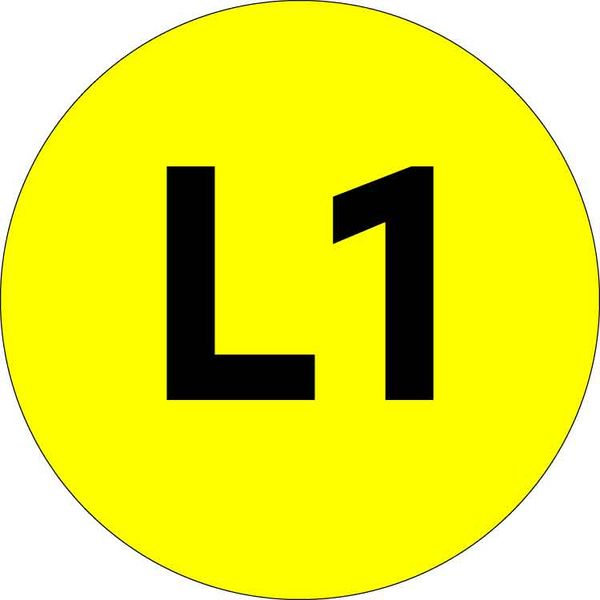 Наклейка "L1" d=20 EKF PROxima AN-2-15  фото | Capital Power - инженерные системы