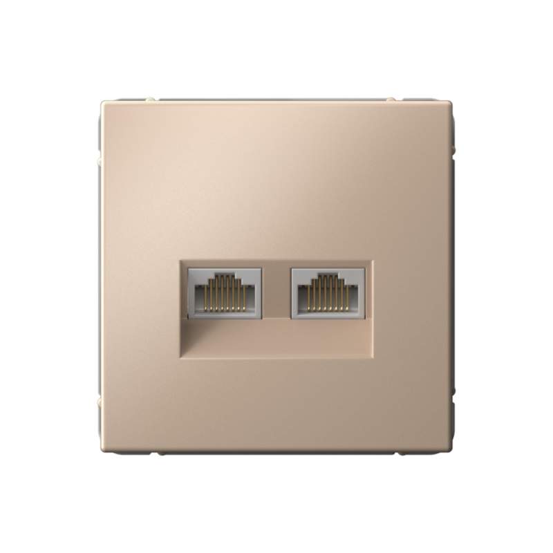 Розетка Systeme Electric серии ArtGallery двойная компьютерная RJ45+RJ45, кат.6А, механизм, ПЕСОЧНЫЙ GAL001288  фото | Capital Power - инженерные системы