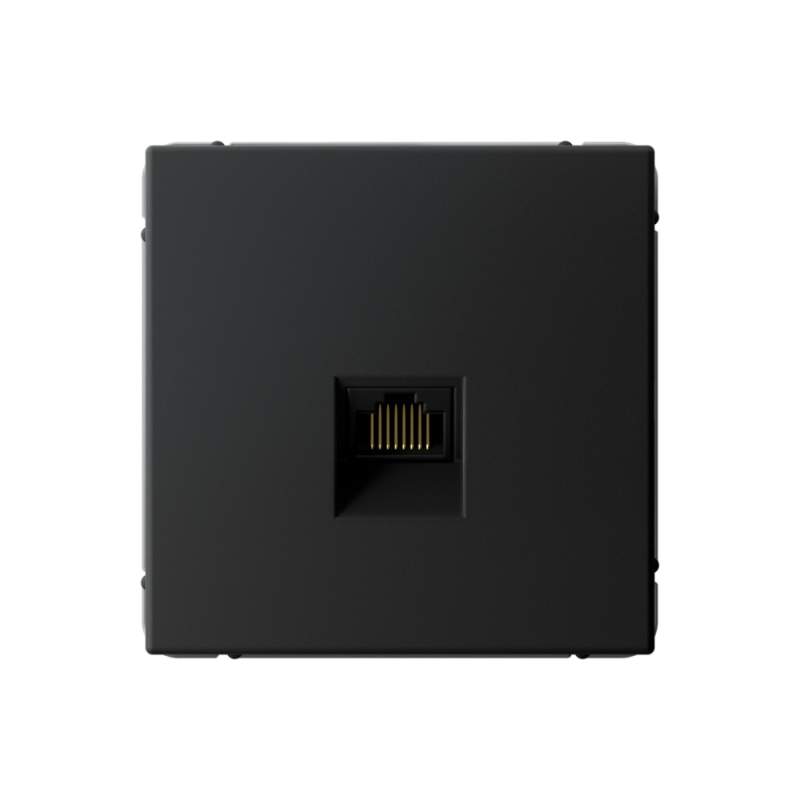 Розетка Systeme Electric серии ArtGallery компьютерная RJ45, кат. 6A, механизм, КАРБОН GAL001086  фото | Capital Power - инженерные системы