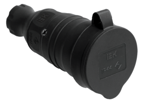 РБп13-1-0м Розетка с защитной крышкой переносная ОМЕГА IP44 каучук IEK PKR21-016-2-K02  фото | Capital Power - инженерные системы