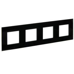 Рамка 4-местная SK-F24Bl стекло черный IEK серии SKANDY SK-M42-G-K02  фото | Capital Power - инженерные системы
