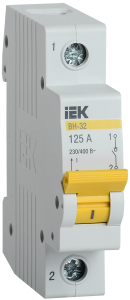 KARAT Выключатель нагрузки (мини-рубильник) ВН-32 1P 125А IEK MNV10-1-125  фото | Capital Power - инженерные системы