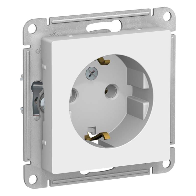 Розетка Systeme Electric серии AtlasDesign С Заземлением, 16А, Механизм, Белый ATN000143  фото | Capital Power - инженерные системы