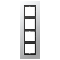 Рамка Jung LS Plus Алюминий 4 поста LSP984AL LSP984AL  фото | Capital Power - инженерные системы