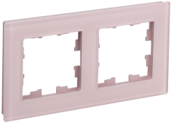 Рамка 2-местная РУ-2-2-Бр стекло розовый матовый IEK серии BRITE BR-M22-G-31-K14  фото | Capital Power - инженерные системы