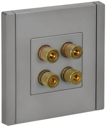 Аудиорозетка 4-местная FP539 сталь IEK серии FORTE&PIANO FP-S40-K46  фото | Capital Power - инженерные системы