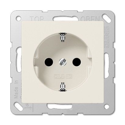 Розетка Jung ECO Profi слоновая кость с заземлением 16А/250В EP1420 EP1420  фото | Capital Power - инженерные системы