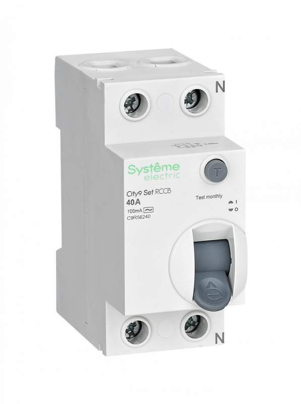 City9 Set ВДТ 40А 2P 100мА Тип-AC 230В C9R56240  фото | Capital Power - инженерные системы