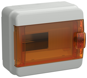 TEKFOR Корпус пластиковый КМПн-8 IP65 оранжевая прозрачная дверь IEK TF5-KP72-N-08-65-K03-K09  фото | Capital Power - инженерные системы