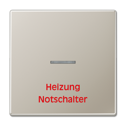 Клавиша Jung LS серия сталь для выключателя с окошком и надписью "Heizung Notschalter" ES2990H ES2990H  фото | Capital Power - инженерные системы