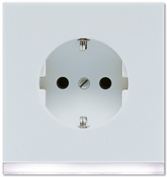 Розетка Jung LS серия SCHUKO с подсветкой LED LS520-OLGLEDW LS520-OLGLEDW  фото | Capital Power - инженерные системы