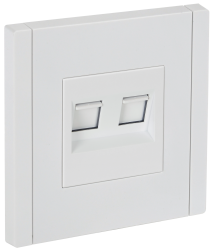 Розетка компьютерная двойная RJ45 кат.5E FP233 белый IEK серии FORTE&PIANO FP-K20-1-K01  фото | Capital Power - инженерные системы