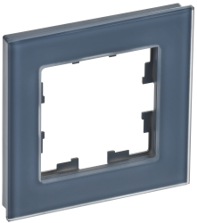 Рамка 1-местная РУ-1-2-Бр стекло маренго матовый IEK серии BRITE BR-M12-G-31-K35  фото | Capital Power - инженерные системы