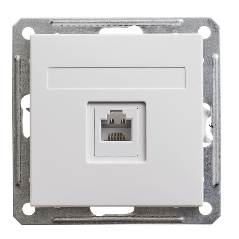 Розетка телефонная Systeme Electric серии W59 RJ11, 160В, 1А, механизм, БЕЛЫЙ RSI-152T-1-86  фото | Capital Power - инженерные системы