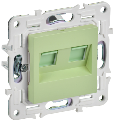 Розетка компьютерная двойная RJ45 кат.5E SK-K03G мятный IEK серии SKANDY SK-K20-1-K06  фото | Capital Power - инженерные системы