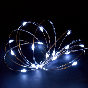 LIGHTING Гирлянда роса 2м 20 светодиодов белый свет IP20 прозрачный шнур 0,3м 2АА IEK LGDB500-2-020-02-T-B-20  фото | Capital Power - инженерные системы