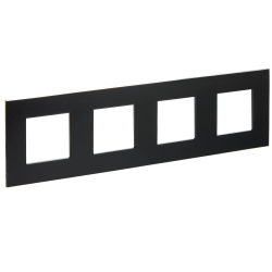 Рамка 4-местная SK-F34Bl металл черный IEK серии SKANDY SK-M42-M-K02  фото | Capital Power - инженерные системы