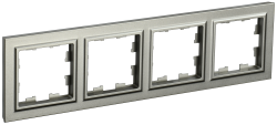 Рамка 4-местная РУ-4-БрШ шампань IEK серии BRITE BR-M42-K37  фото | Capital Power - инженерные системы