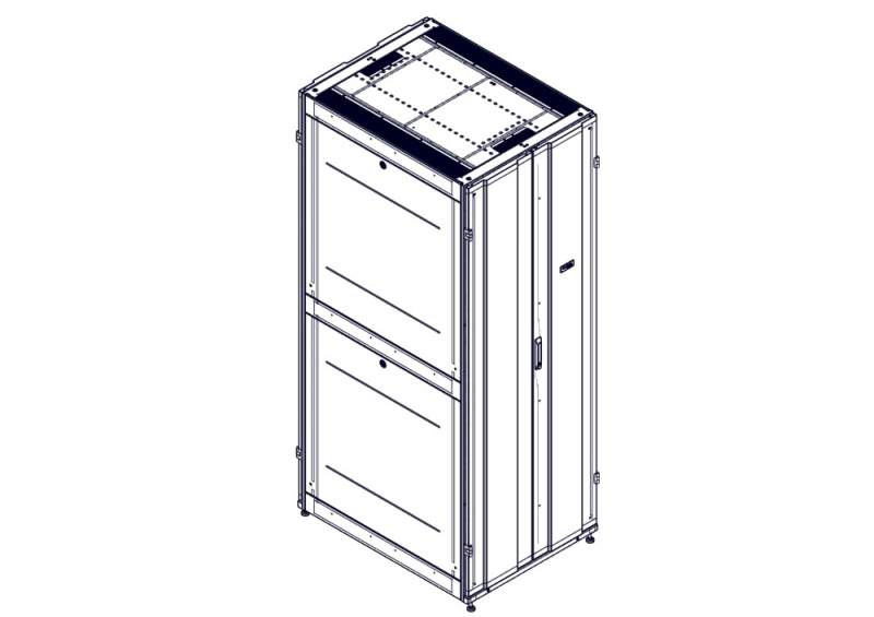 Шкаф Systeme Electric, серия Uniprom, 48U-800/1070, боковые панели 4шт, черный UR3187  фото | Capital Power - инженерные системы