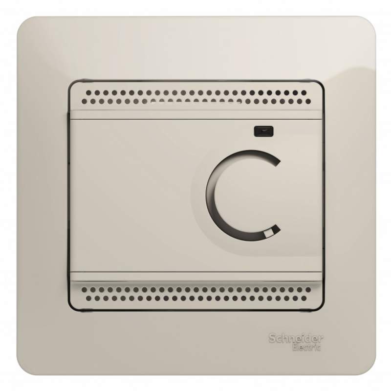 Термостат Systeme Electric серии Glossa электрон.теплого пола с датчиком,+5-+50°C,10A, МОЛОЧНЫЙ GSL000938  фото | Capital Power - инженерные системы