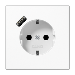 Розетка Jung LS серия белая SCHUKO® с USB-интерфейсом с 1 USB-портом типа A LS серия белая LS1520-18AWW LS1520-18AWW  фото | Capital Power - инженерные системы