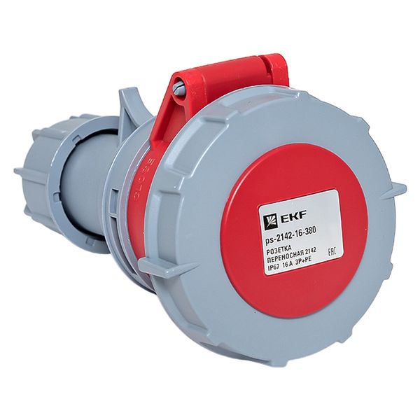Розетка переносная 2142 3Р+РЕ 16А 380В IP67 EKF PROxima PS-2142-16-380  фото | Capital Power - инженерные системы
