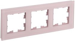 Рамка 3-местная РУ-3-2-Бр стекло розовый матовый IEK серии BRITE BR-M32-G-31-K14  фото | Capital Power - инженерные системы