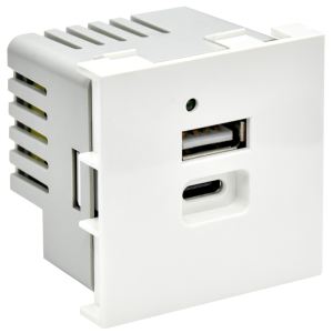 PRIMER РКЮ-25-40-П Розетка USB A+C 5В 4,2А (2 модуля) белая IEK PR-KK40D-RU-0-2-AC-K01  фото | Capital Power - инженерные системы