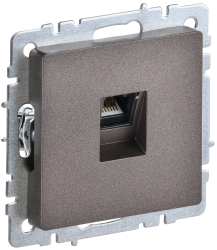 Розетка компьютерная RJ45 кат.6 РК11-БрТБ темная бронза IEK серии BRITE BR-K10-2-K45  фото | Capital Power - инженерные системы