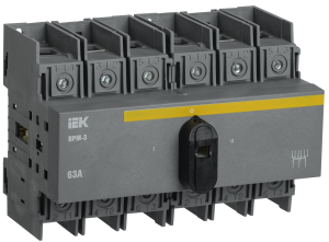 Выключатель-разъединитель модульный ВРМ-3 3P 63А IEK MVR30-3-063  фото | Capital Power - инженерные системы