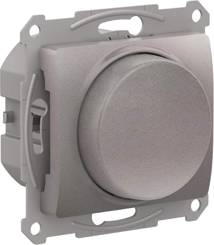 Диммер Systeme Electric серии Glossa, LED, RC, 400Вт, мех., ПЛАТИНА GSL001223  фото | Capital Power - инженерные системы