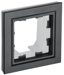 Рамка 1-местная IP44 РУ-1-БрЧ-44 черный IEK серии BRITE BR-M12-44-K02  фото | Capital Power - инженерные системы