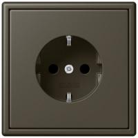 Розетка Jung Les Couleurs® Le Corbusier ombre naturelle 31 SCHUKO® со встроенной повышенной защитой от прикосновения LC1520KI32140