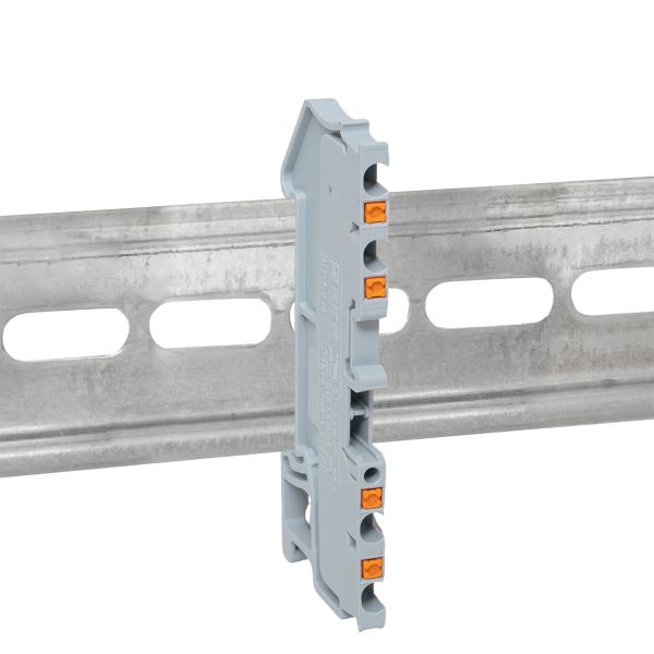 Клеммная колодка пружинная 1,5 Push-in 4 вывода серая PIT-1,5-4  фото | Capital Power - инженерные системы