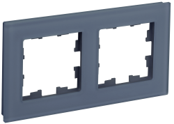 Рамка 2-местная РУ-2-2-Бр стекло маренго матовый IEK серии BRITE BR-M22-G-31-K35  фото | Capital Power - инженерные системы