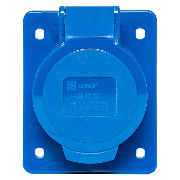 Розетка стационарная внутренняя 423 2Р+РЕ 32А 220В IP44 EKF PS-423-32-220  фото | Capital Power - инженерные системы