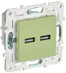 Розетка USB A+A 3,1А SK-R15G мятный IEK серии SKANDY SK-U21-D31-K06  фото | Capital Power - инженерные системы