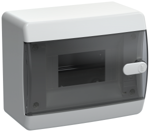 UNION Compact Корпус пластиковый ЩРН-П-6 IP41 черная прозрачная дверь IEK UIC-KP12-N-06-41-K01  фото | Capital Power - инженерные системы