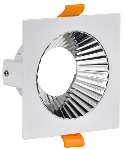 LIGHTING Светильник 4109 встраиваемый поворотный под лампу GU10 белый/хром пластик IEK LT-UVB0-4109-GU10-1-K23  фото | Capital Power - инженерные системы