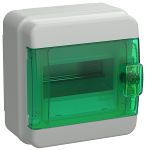 TEKFOR Корпус пластиковый КМПн-6 IP65 зеленая прозрачная дверь IEK TF5-KP72-N-06-65-K03-K06  фото | Capital Power - инженерные системы