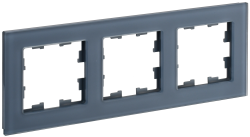 Рамка 3-местная РУ-3-2-Бр стекло маренго матовый IEK серии BRITE BR-M32-G-31-K35  фото | Capital Power - инженерные системы