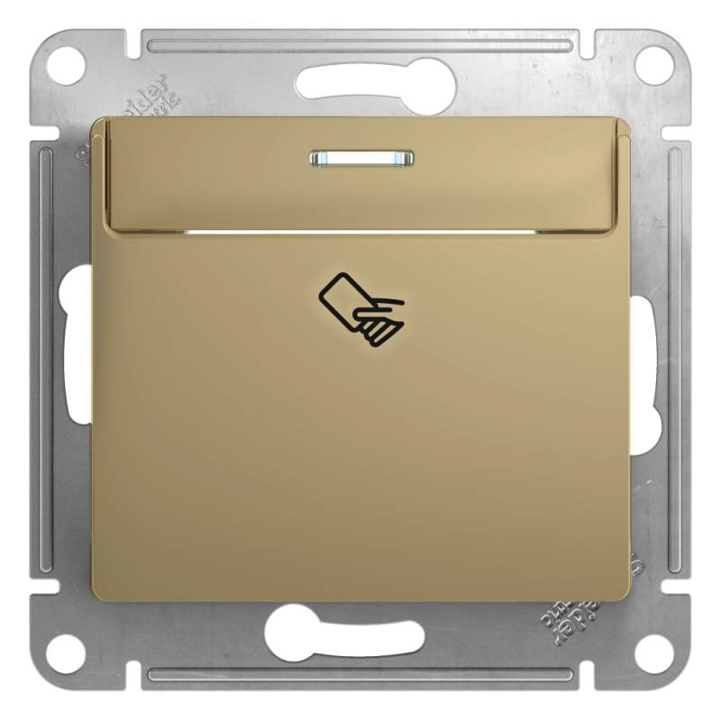 Выключатель карточный Systeme Electric серии Glossa, СХ.6, МЕХ., ТИТАН GSL000469  фото | Capital Power - инженерные системы