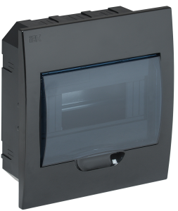 KREPTA 3 Корпус пластиковый ЩРВ-П-8 IP41 черный IEK MKP12-V-08-41-K02  фото | Capital Power - инженерные системы