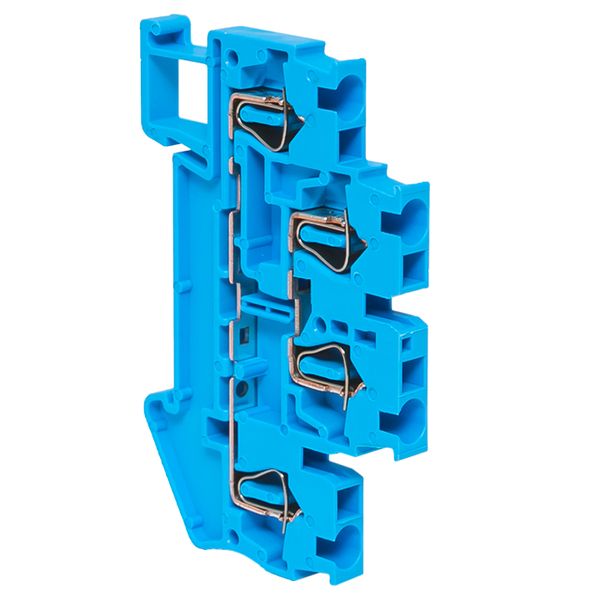 Колодка клеммная пружинная двойная JXB-ST-2,5 24А синяя EKF PLC-JXB-ST-2.5-4-2-BLUE  фото | Capital Power - инженерные системы