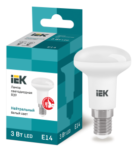 Лампа светодиодная R39 рефлектор 3Вт 230В 4000К E14 IEK LLE-R39-3-230-40-E14  фото | Capital Power - инженерные системы
